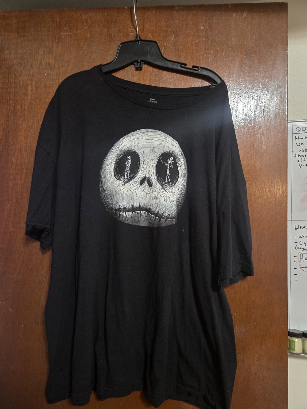 Disney Nightmare Before Christmas Jack Skellington Black Men's T-Shirt 3XL